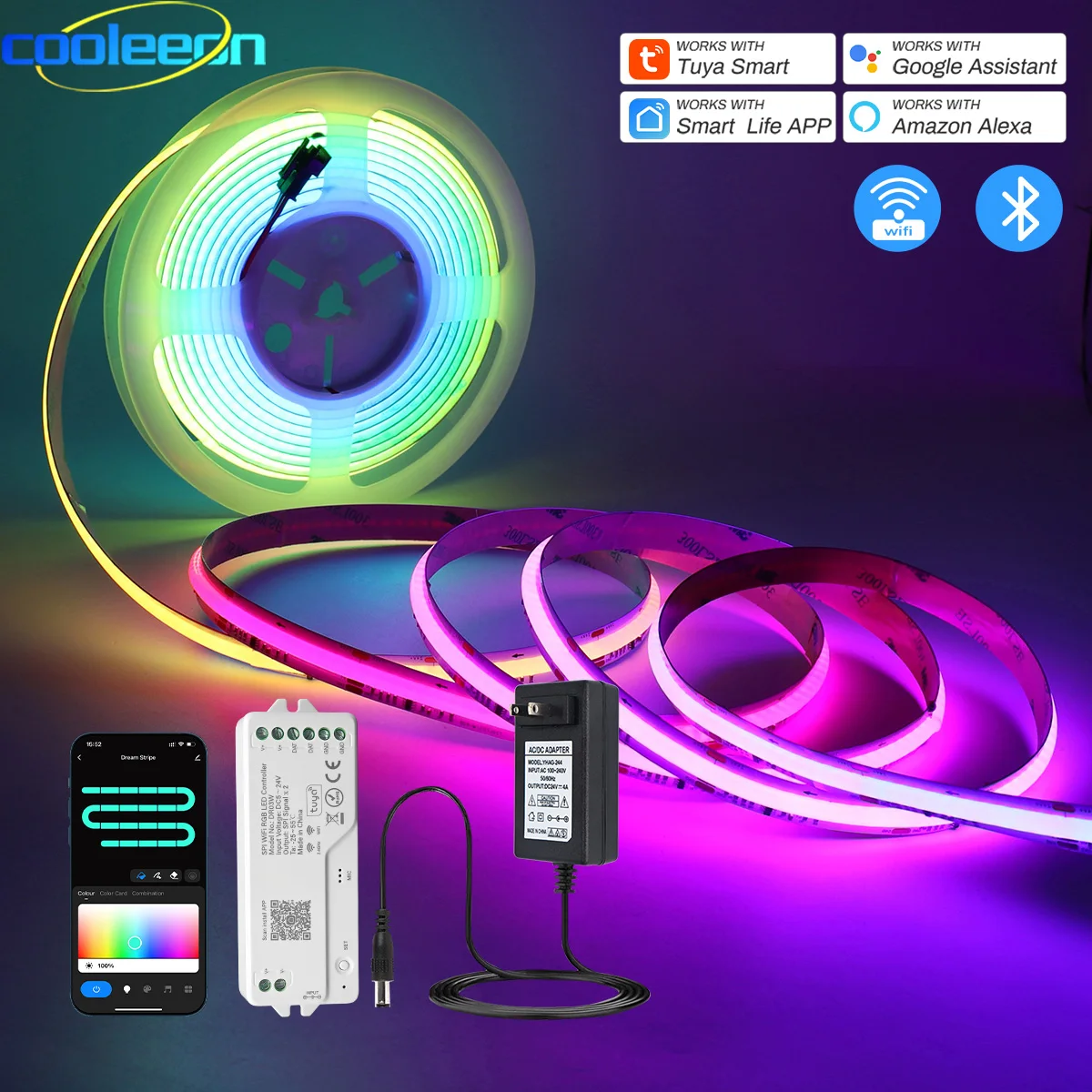 WiFi RGB COB LED стрічка